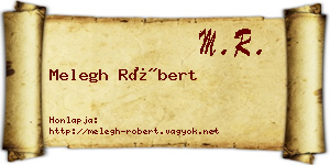 Melegh Róbert névjegykártya